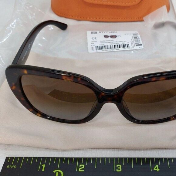Tory Burch Women\'s Square Tortoise TY 7149U TY7149U Sunglasses UV New main image 9